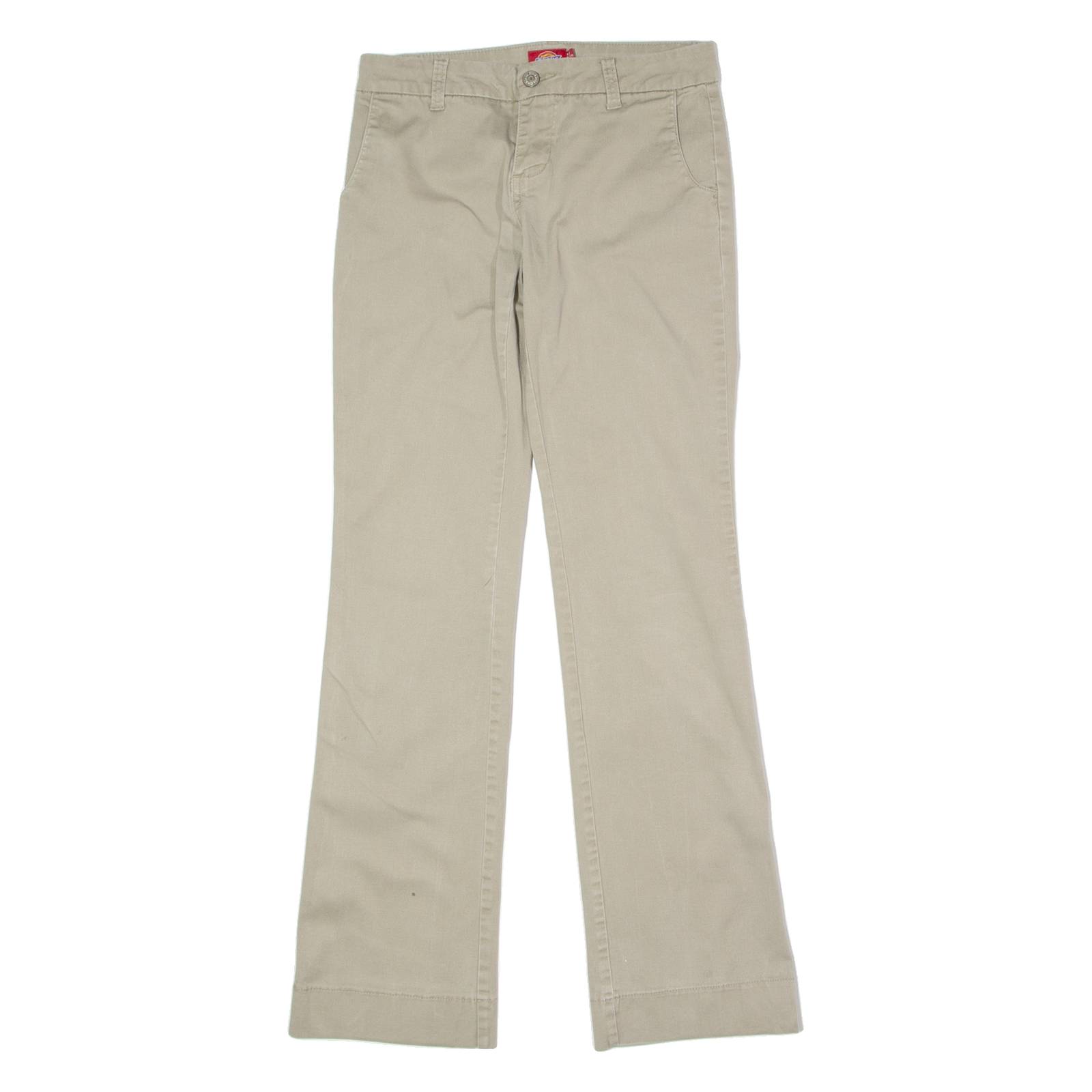 DICKIES Chino Womens Trousers Beige Regular Wide-Leg W28 L32