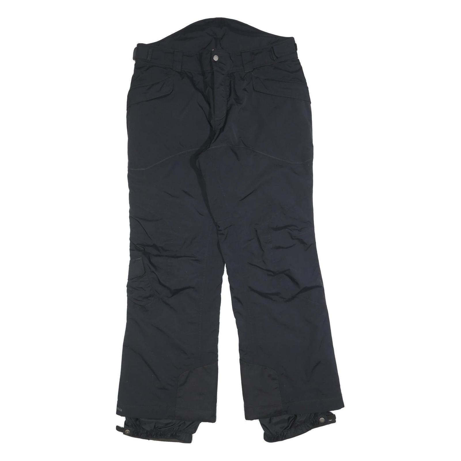 COLUMBIA Womens Black Relaxed Zip Trousers W34 L32 Outdoor Winter Snow