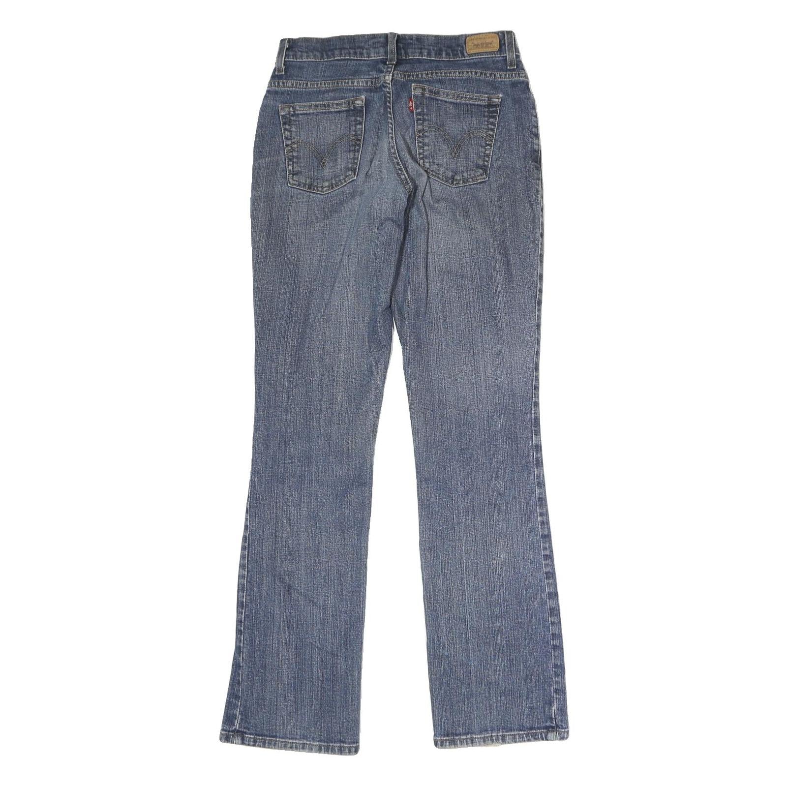 LEVI'S Womens Blue Regular Straight Denim Medium W28 L30 Zip Jeans