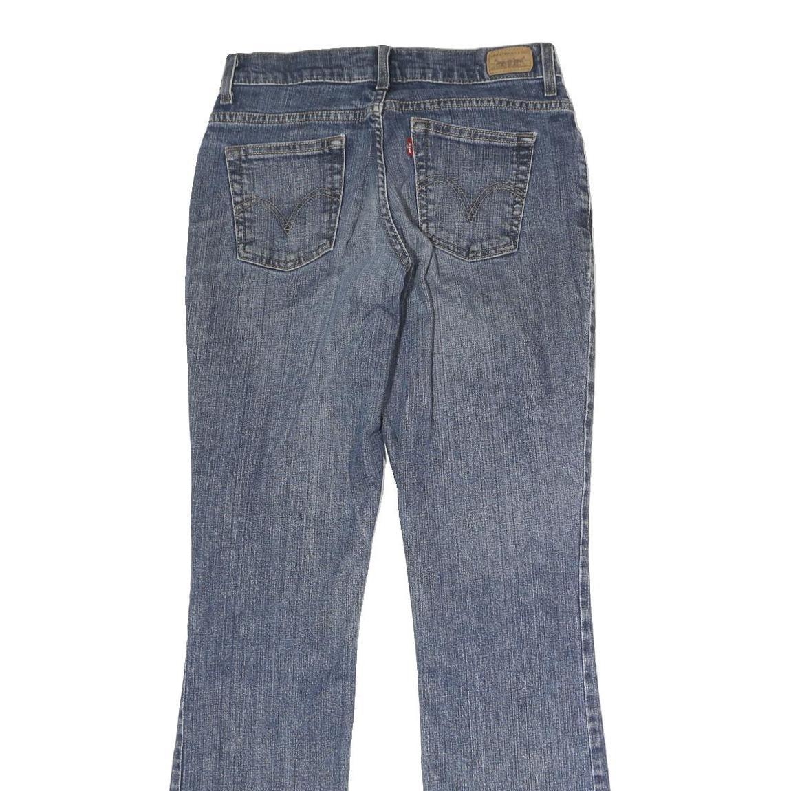 LEVI'S Womens Blue Regular Straight Denim Medium W28 L30 Zip Jeans