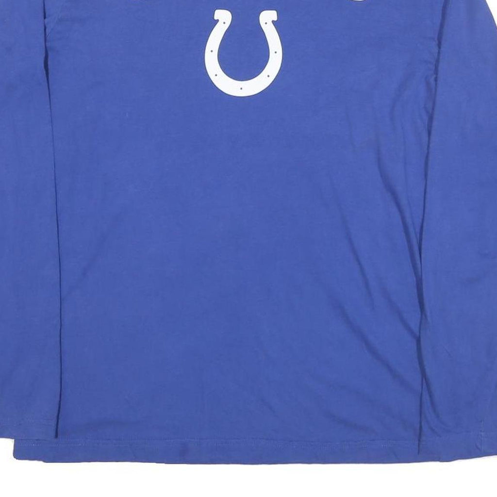 FANATICS Mens Blue Indianapolis Colts Graphic T-Shirt L Long Sleeve Crew Neck