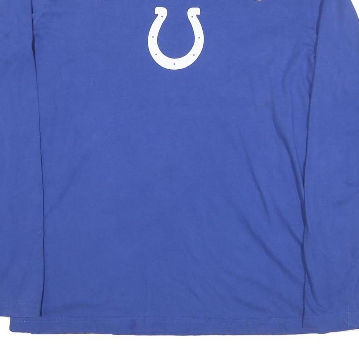 FANATICS Mens Blue Indianapolis Colts Graphic T-Shirt L Long Sleeve Crew Neck