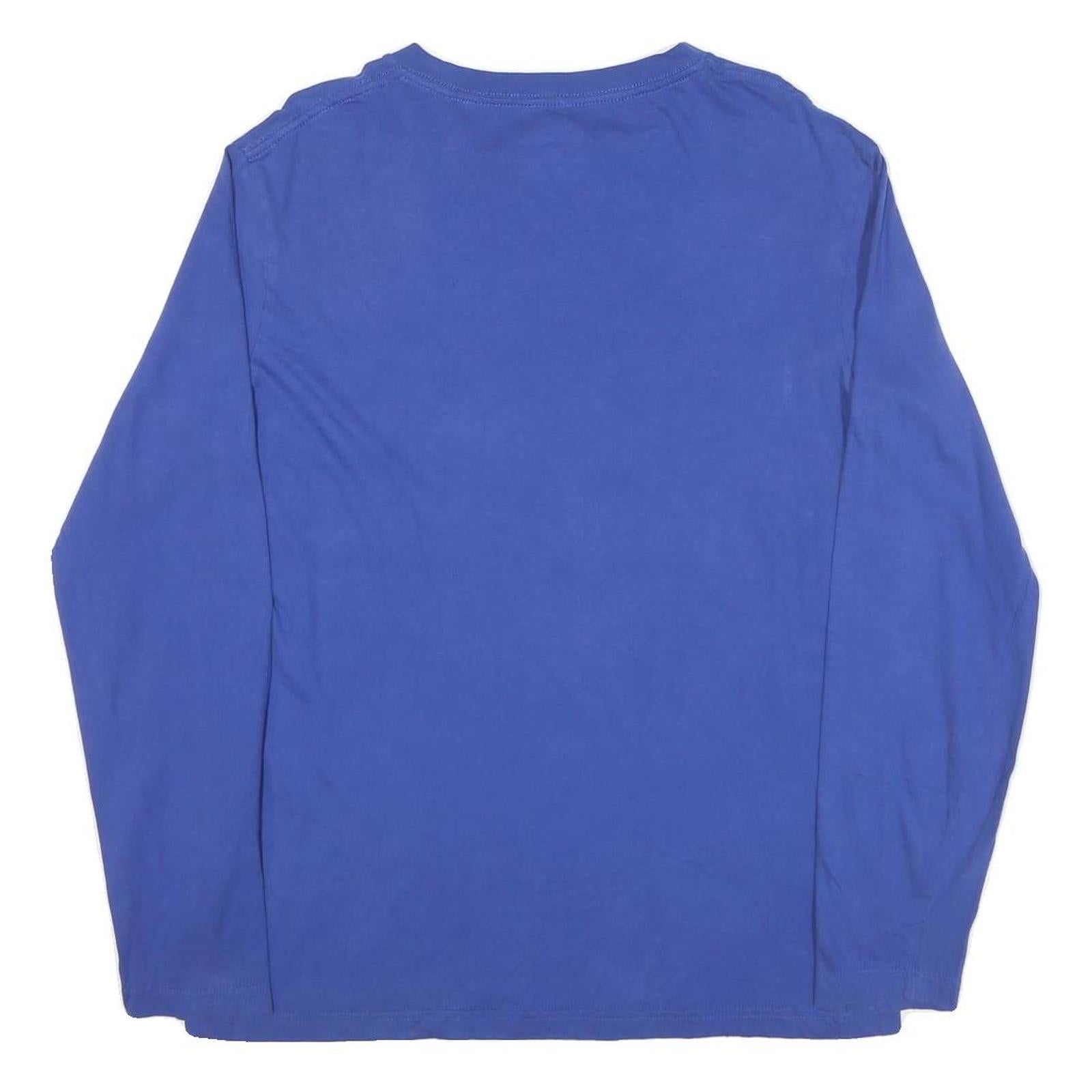 FANATICS Mens Blue Indianapolis Colts Graphic T-Shirt L Long Sleeve Crew Neck