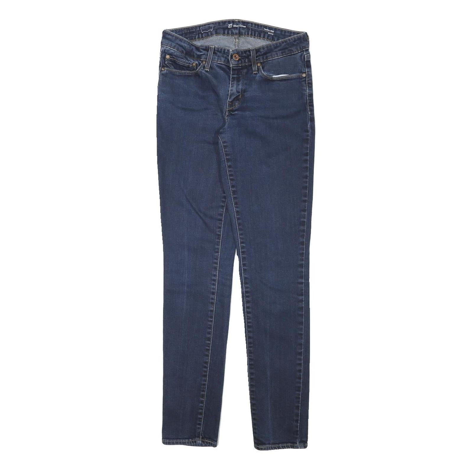 LEVI'S Womens Slim Blue Jeans Denim Medium W26 L30 Stretch Crop