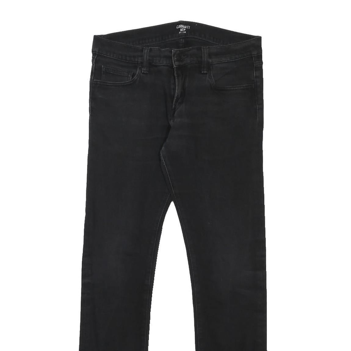 CARHARTT WIP Mens Jeans Black Slim Skinny Denim Medium W31 L31 Authentic