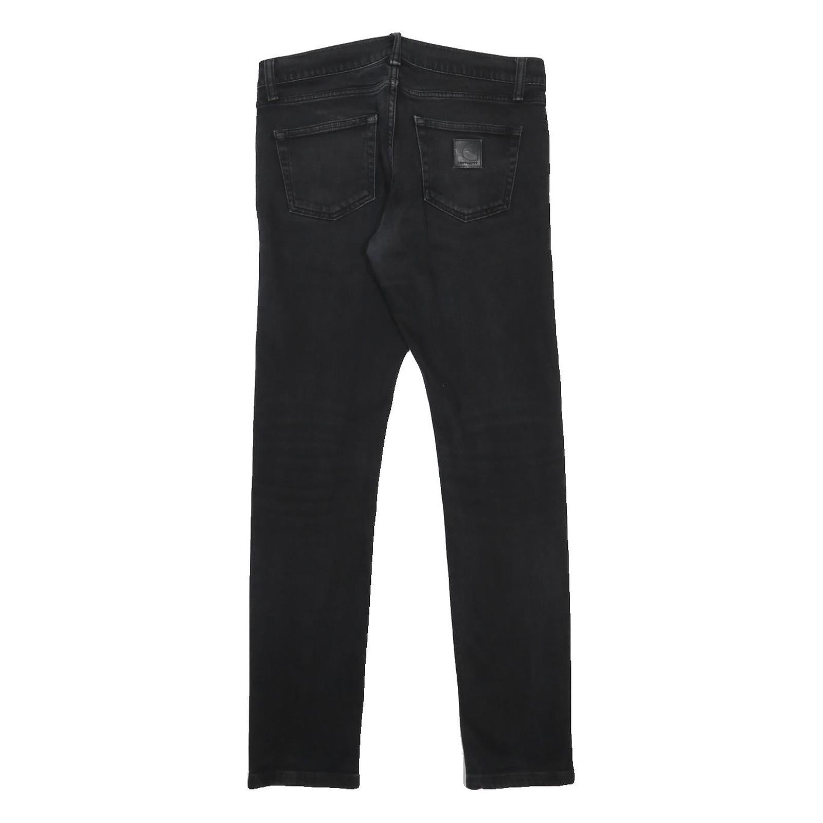 CARHARTT WIP Mens Jeans Black Slim Skinny Denim Medium W31 L31 Authentic