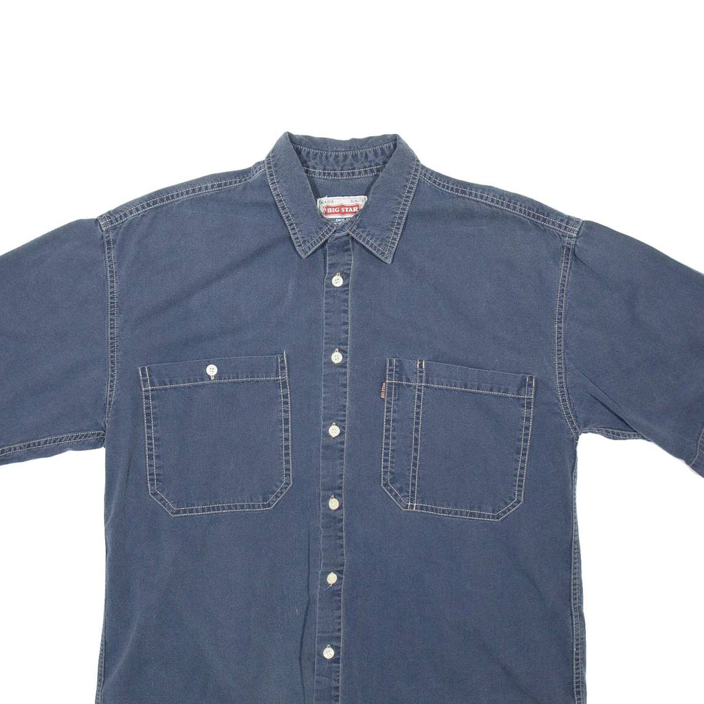 BIG STAR Mens Denim Shirt Blue S