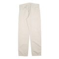 LEVI'S Mens Cotton Blend Cream Regular Straight Trousers W34 L32 Classic Zip