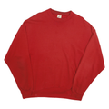 JERZEES Mens Red Crew Neck XL Plain Cotton Blend Sweatshirt Pullover