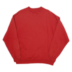 JERZEES Mens Red Crew Neck XL Plain Cotton Blend Sweatshirt Pullover
