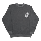 EXPRESS WEAR Mens Grey Cotton Blend Crew Neck M Logo Graphic Sweatshirt
