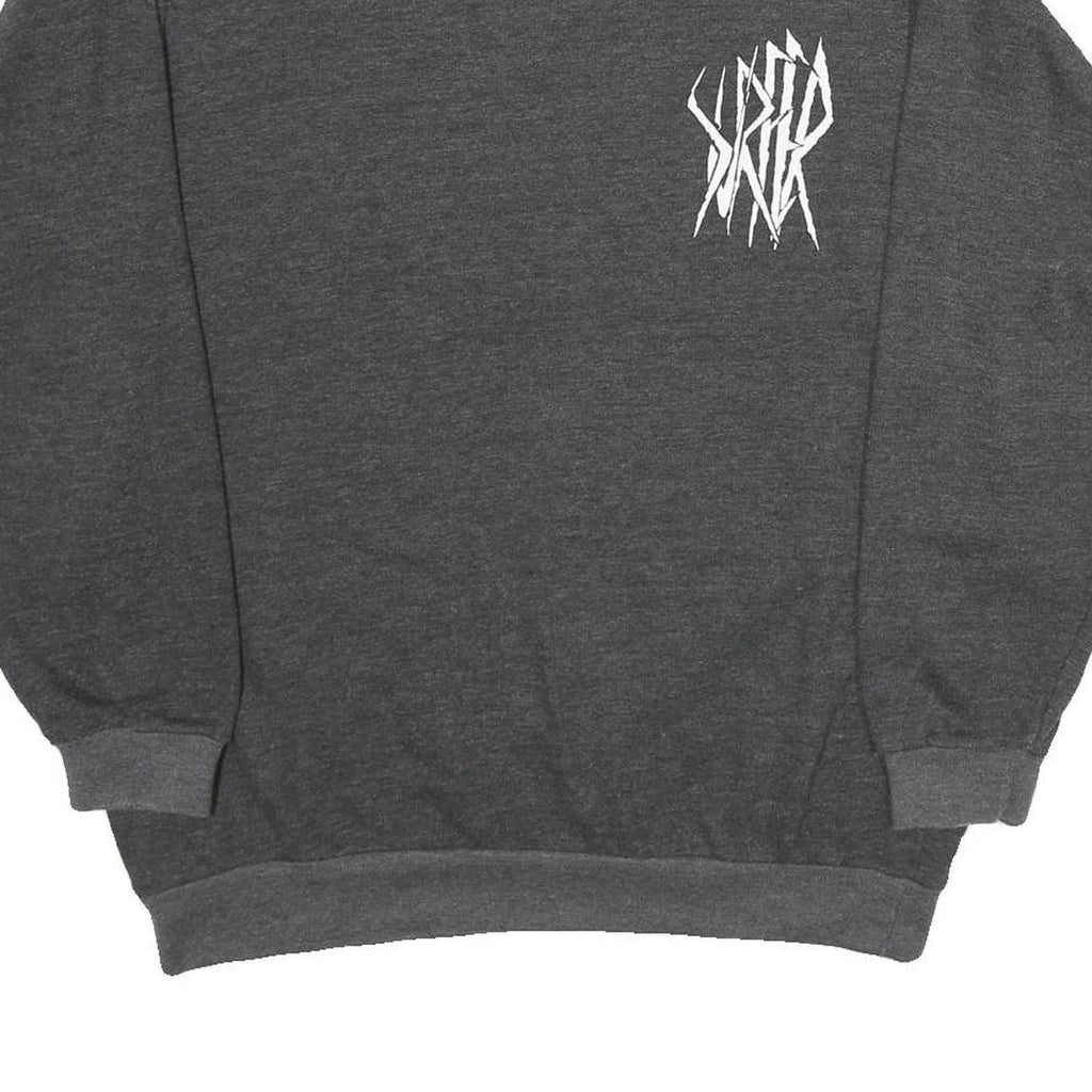 EXPRESS WEAR Mens Grey Cotton Blend Crew Neck M Logo Graphic Sweatshirt