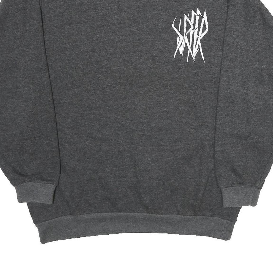 EXPRESS WEAR Mens Grey Cotton Blend Crew Neck M Logo Graphic Sweatshirt