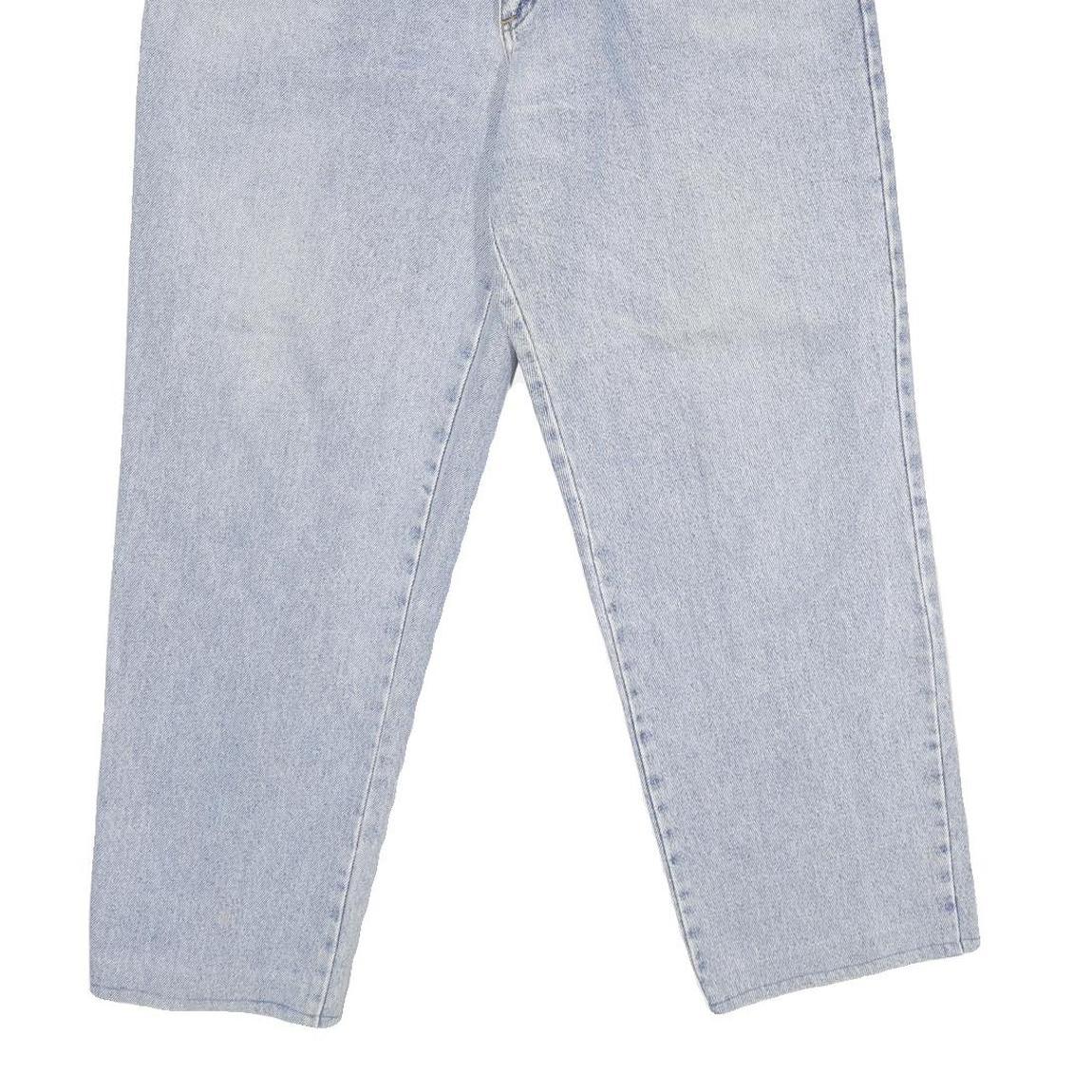 WAMPUM Mens Classic Blue Jeans Denim Light W33 L28 Zip Cotton Relaxed Fit