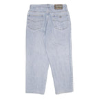 WAMPUM Mens Classic Blue Jeans Denim Light W33 L28 Zip Cotton Relaxed Fit