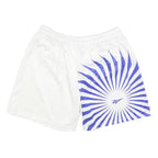 REEBOK Mens Shorts White Blue Sunburst Print M W28 Sports Casual Activewear