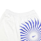 REEBOK Mens Shorts White Blue Sunburst Print M W28 Sports Casual Activewear