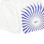 REEBOK Mens Shorts White Blue Sunburst Print M W28 Sports Casual Activewear