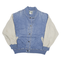 TEEZ Womens Blue & Beige Button Cotton Casual Jacket M Denim Colourblock
