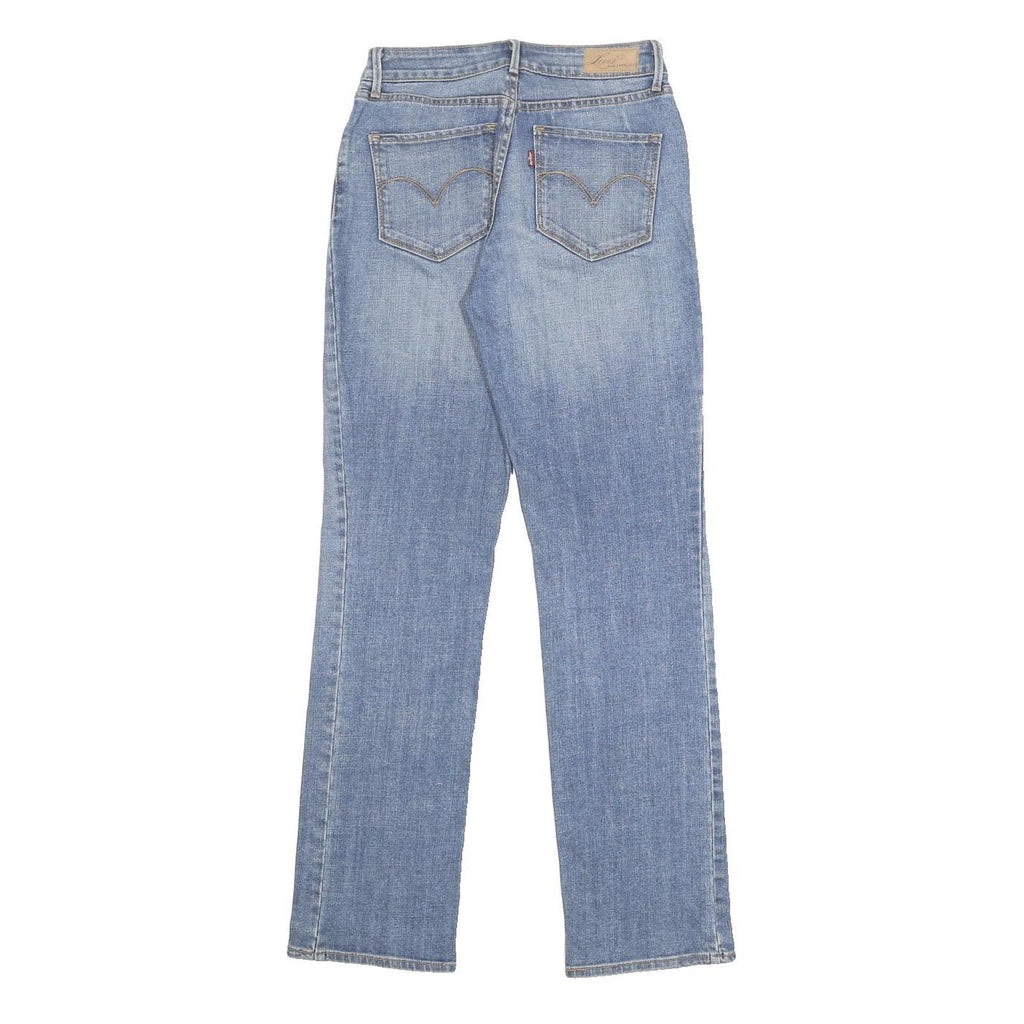 LEVI'S Womens Classic Blue Denim Straight Cotton Blend Zip W27 L32 Authentic
