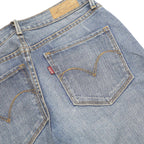 LEVI'S Womens Classic Blue Denim Straight Cotton Blend Zip W27 L32 Authentic