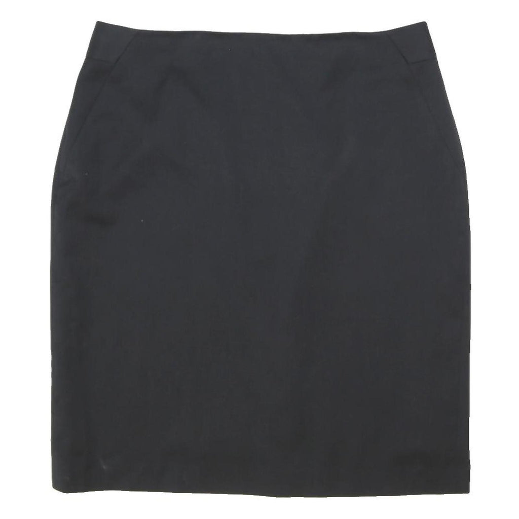 REISS Womens Black Pencil Knee Length Polyester Blend Skirt UK 14 Classic