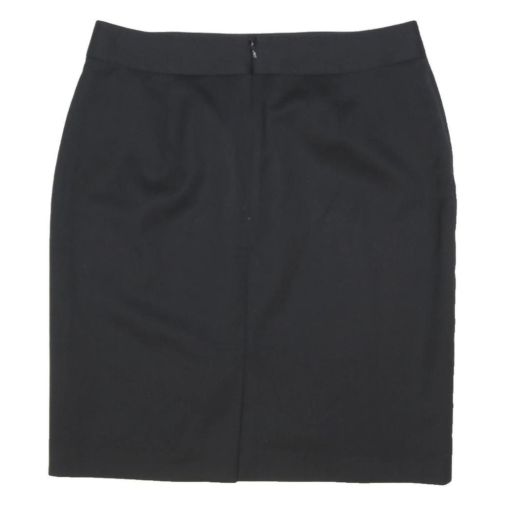 REISS Womens Black Pencil Knee Length Polyester Blend Skirt UK 14 Classic