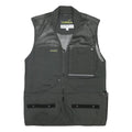 DOGGER Mens Black Safari Vest XS Polyester Blend Mesh Zip Outdoor Utility Jacket