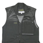 DOGGER Mens Black Safari Vest XS Polyester Blend Mesh Zip Outdoor Utility Jacket
