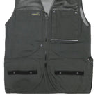 DOGGER Mens Black Safari Vest XS Polyester Blend Mesh Zip Outdoor Utility Jacket
