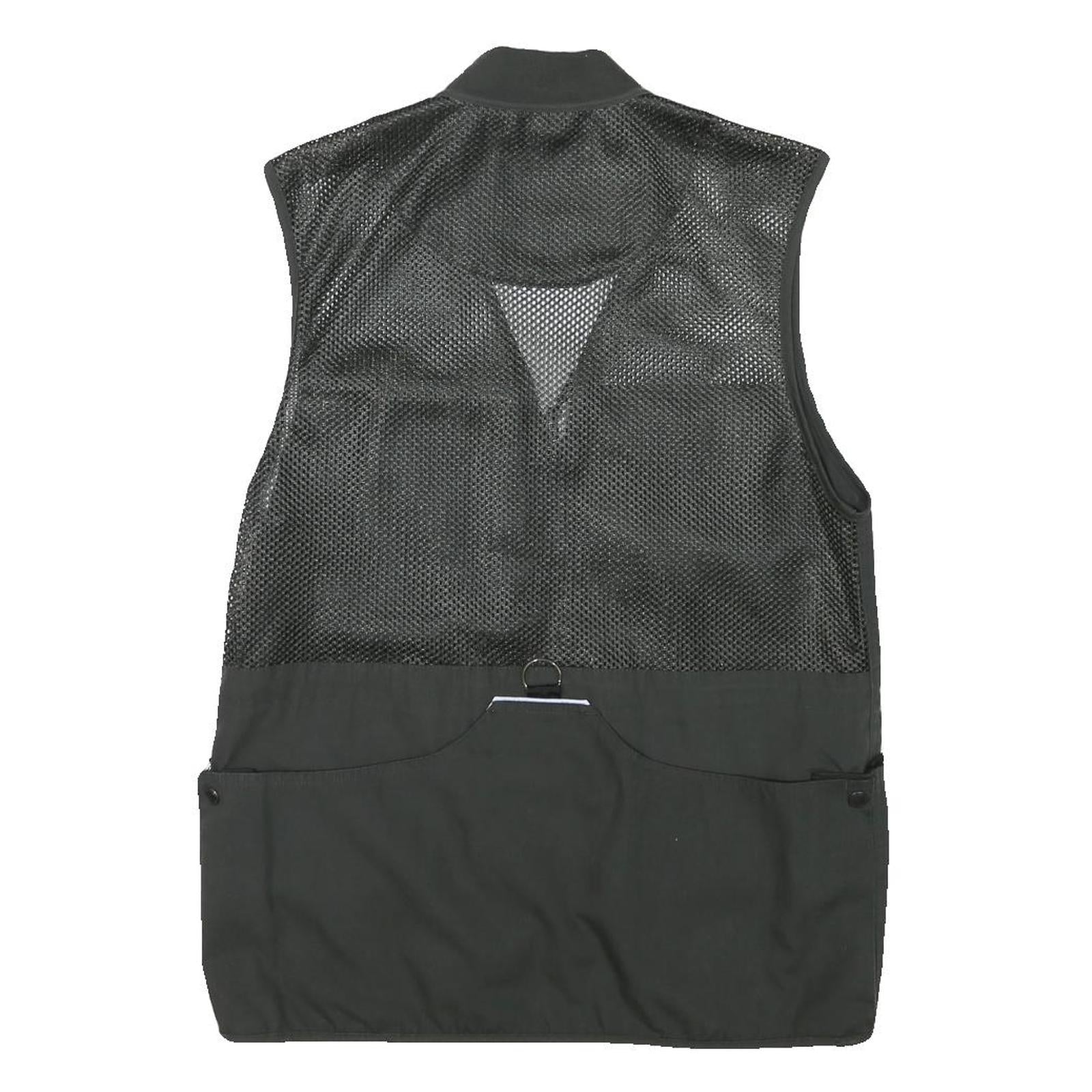 DOGGER Mens Black Safari Vest XS Polyester Blend Mesh Zip Outdoor Utility Jacket