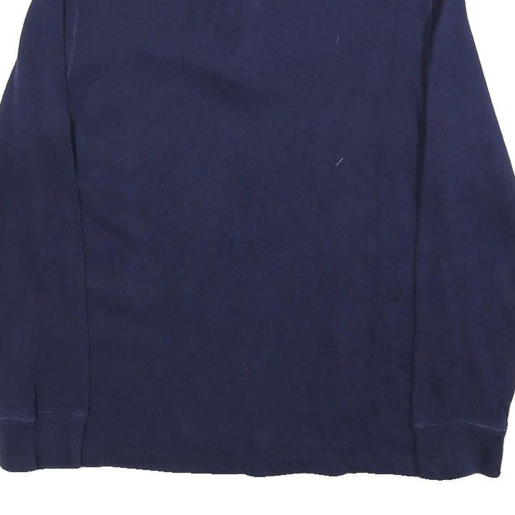 POLO RALPH LAUREN Boys Navy Blue Pullover Plain Crew Neck Cotton L Jumper