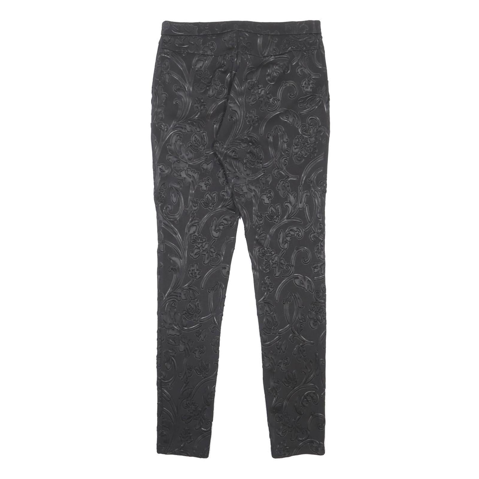 BAUM UND PFERDGARTEN Womens Polyester Black Slim Slim Trousers W30 L31 Floral