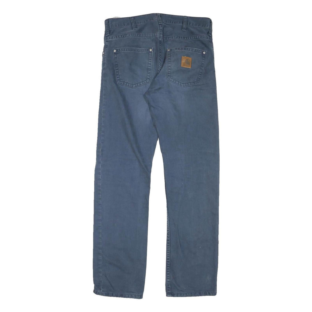 CARHARTT Mens Regular Fit Blue Denim Jeans W32 L31 Classic Cotton Blend Zip