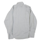 POLO RALPH LAUREN Mens Light Grey Shirt L Cotton Blend Classic Fit Button Collar