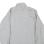 POLO RALPH LAUREN Mens Light Grey Shirt L Cotton Blend Classic Fit Button Collar