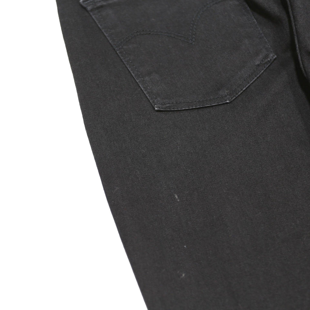 LEVI'S Womens 311 BIG E Slim Black Denim Jeans W28 L32 Classic Cotton Blend Zip