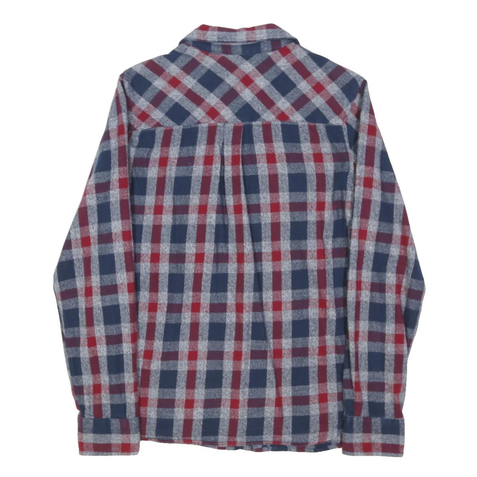 MOUNTAIN WAREHOUSE Mens Blue & Red Check Shirt S Casual Outdoor Cotton Blend