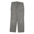 DICKIES Mens Cotton Blend Grey Regular Straight Trousers W34 L32 Workwear
