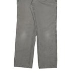 DICKIES Mens Cotton Blend Grey Regular Straight Trousers W34 L32 Workwear