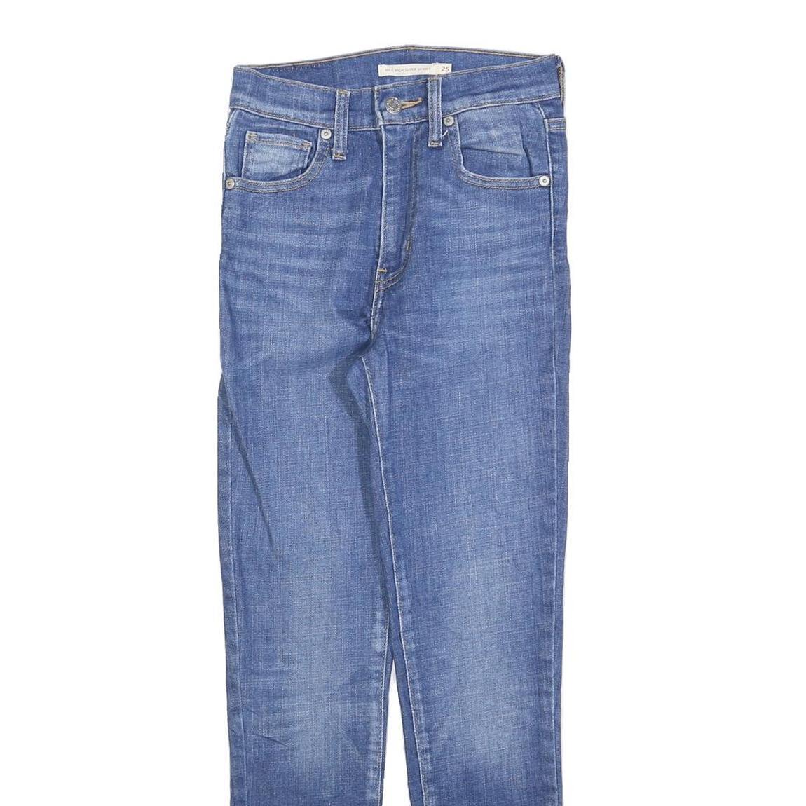 LEVI'S Womens Slim Blue Skinny Denim Medium W25 L27 Zip Cotton Blend Jeans