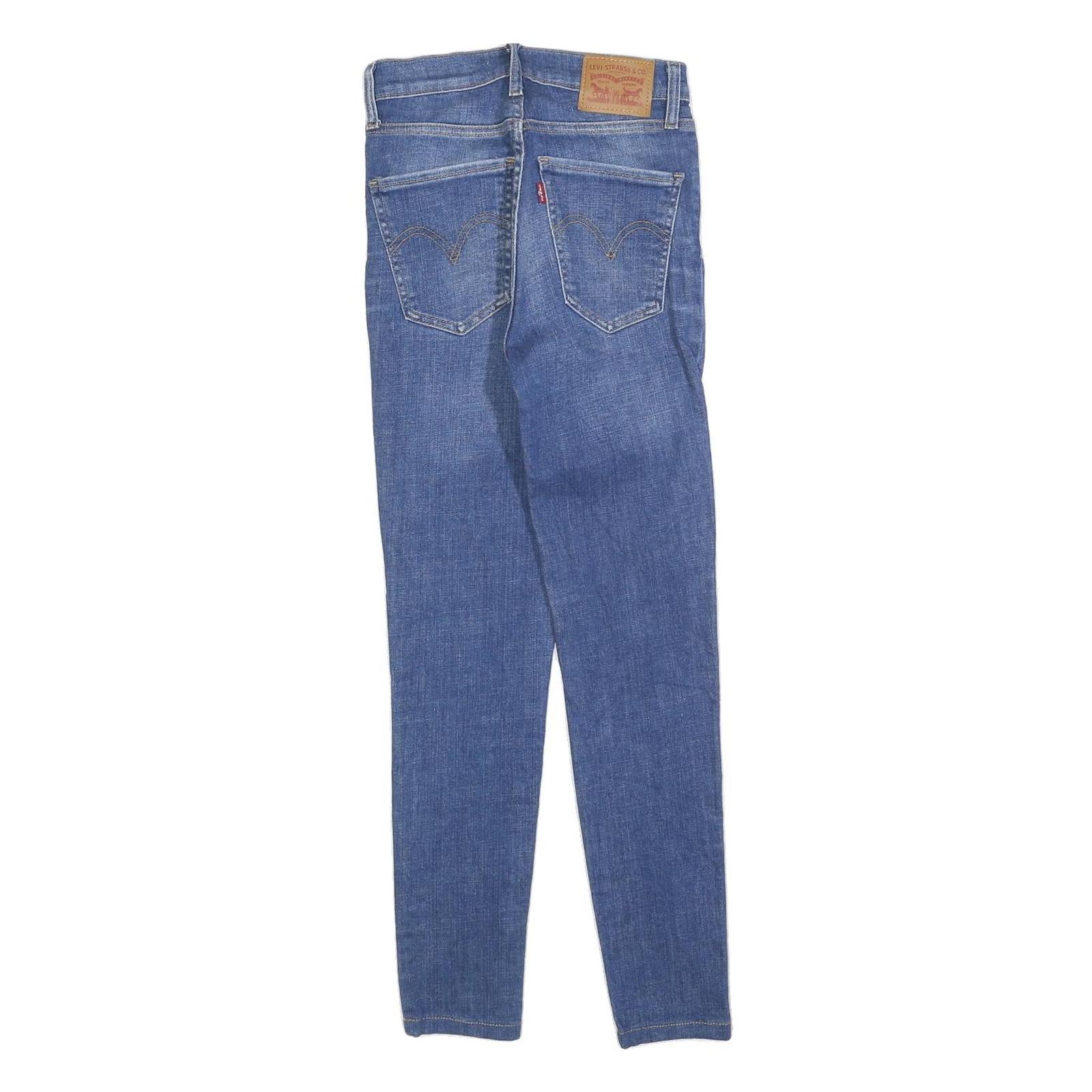 LEVI'S Womens Slim Blue Skinny Denim Medium W25 L27 Zip Cotton Blend Jeans