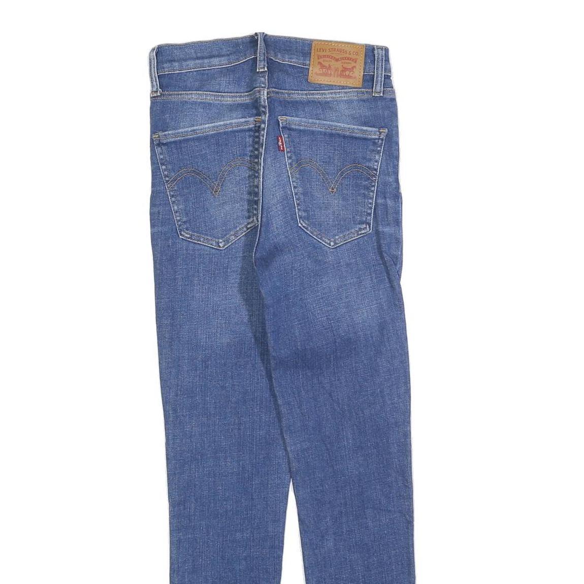 LEVI'S Womens Slim Blue Skinny Denim Medium W25 L27 Zip Cotton Blend Jeans