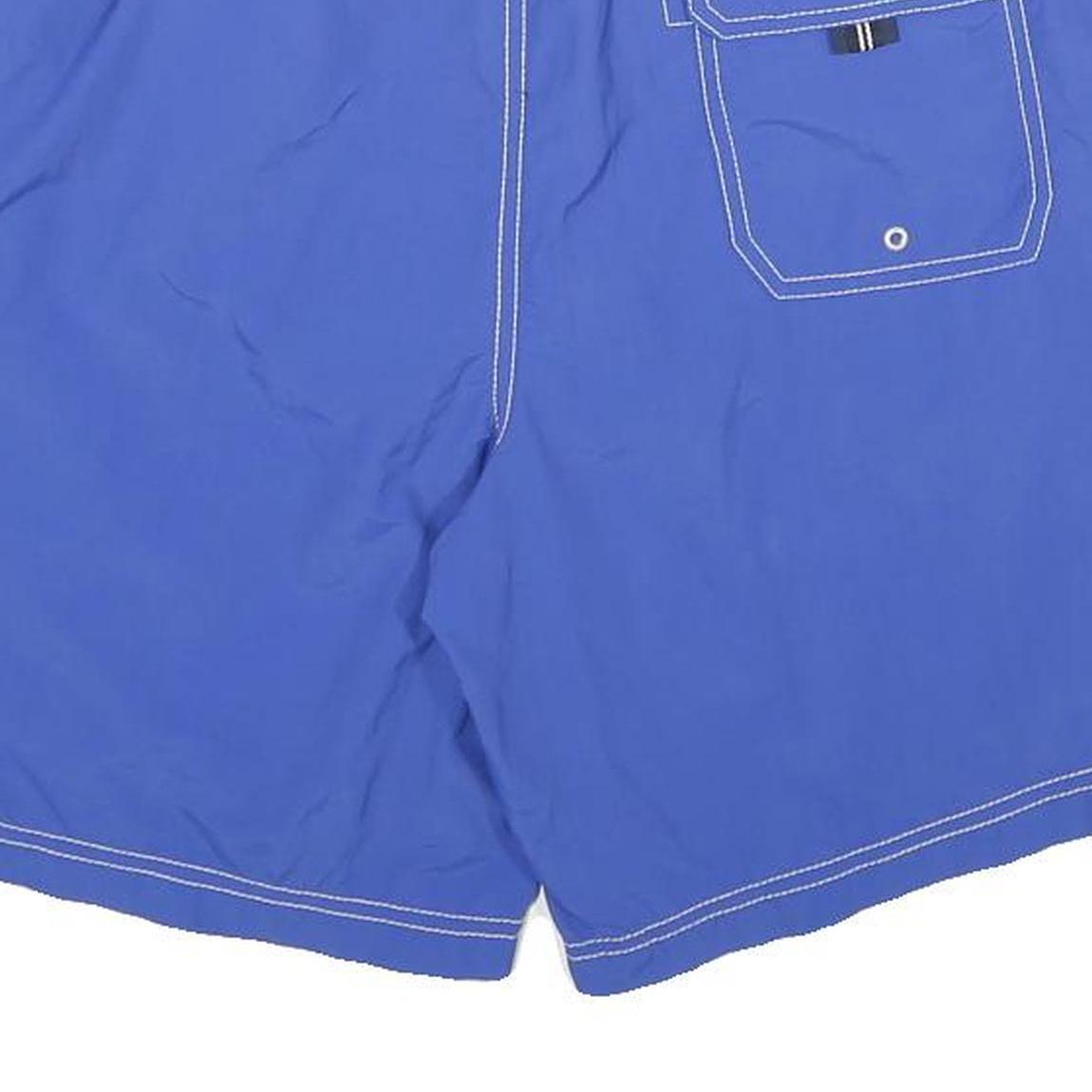 NAUTICA Mens Shorts Blue Casual Swimwear M W28 Drawstring Logo Embroidered