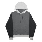 CHAMPION Mens Grey & Black Colourblock Pullover Hoodie M Cotton Blend Casual
