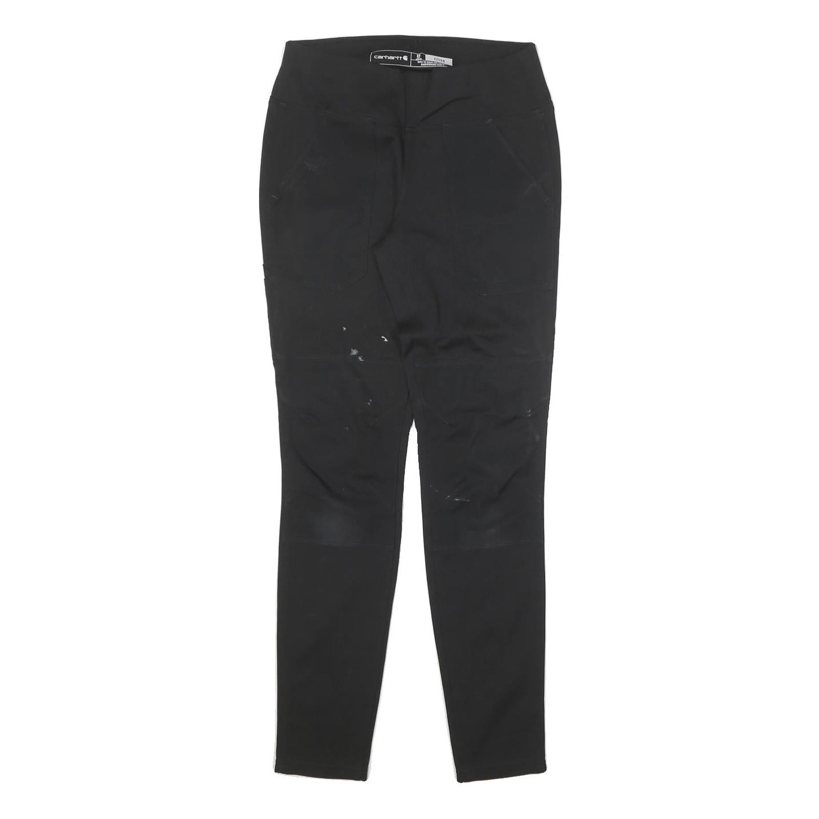 CARHARTT Womens Slim Black Trousers W26 L29 Workwear Utility Pants