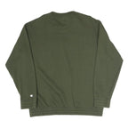 CHAMPION Mens Green Crew Neck M Sweatshirt Cotton Blend Logo Print