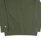 CHAMPION Mens Green Crew Neck M Sweatshirt Cotton Blend Logo Print