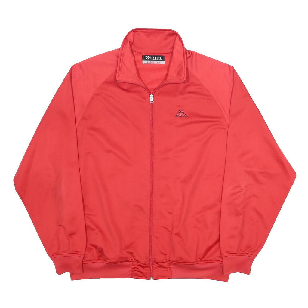 KAPPA Mens Red Jacket Polyester L Sport Zip Track Top L Casual Activewear