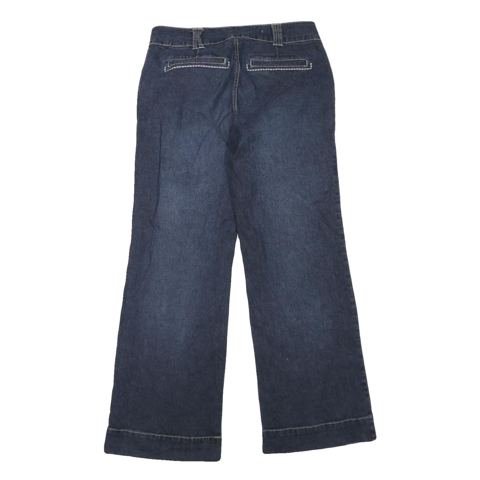 Womens Blue Regular Fit Straight Cotton Blend Jeans W32 L31 Casual Wear